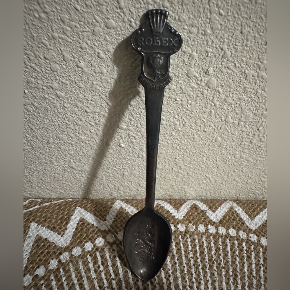 VTG Rolex Bucherer Silver Plated Collectible Spoon from Switzerland